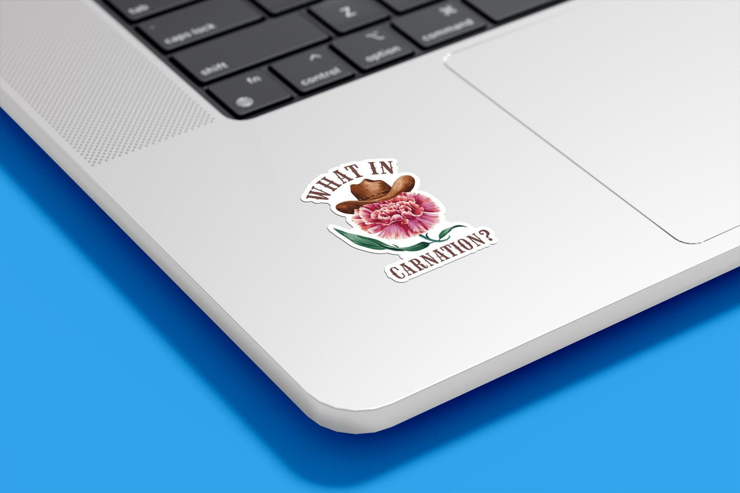 What In Carnation Vinyl Sticker