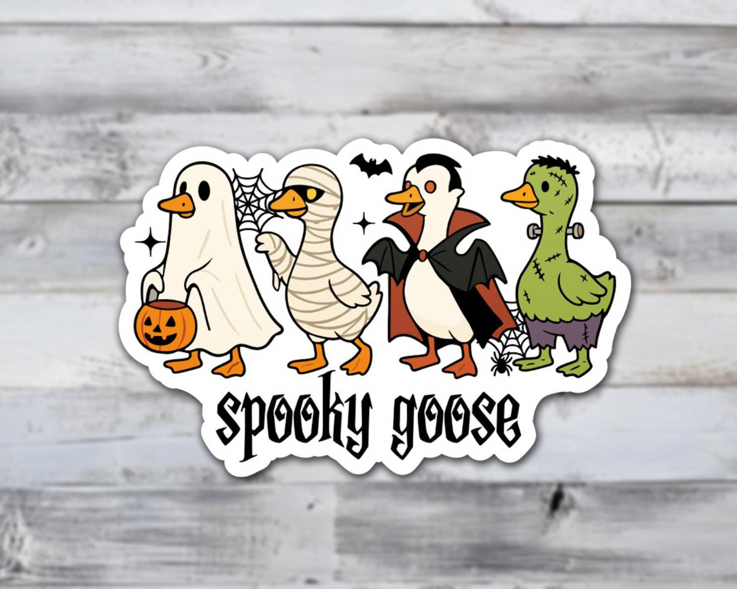 Spooky Goose Halloween Vinyl Sticker