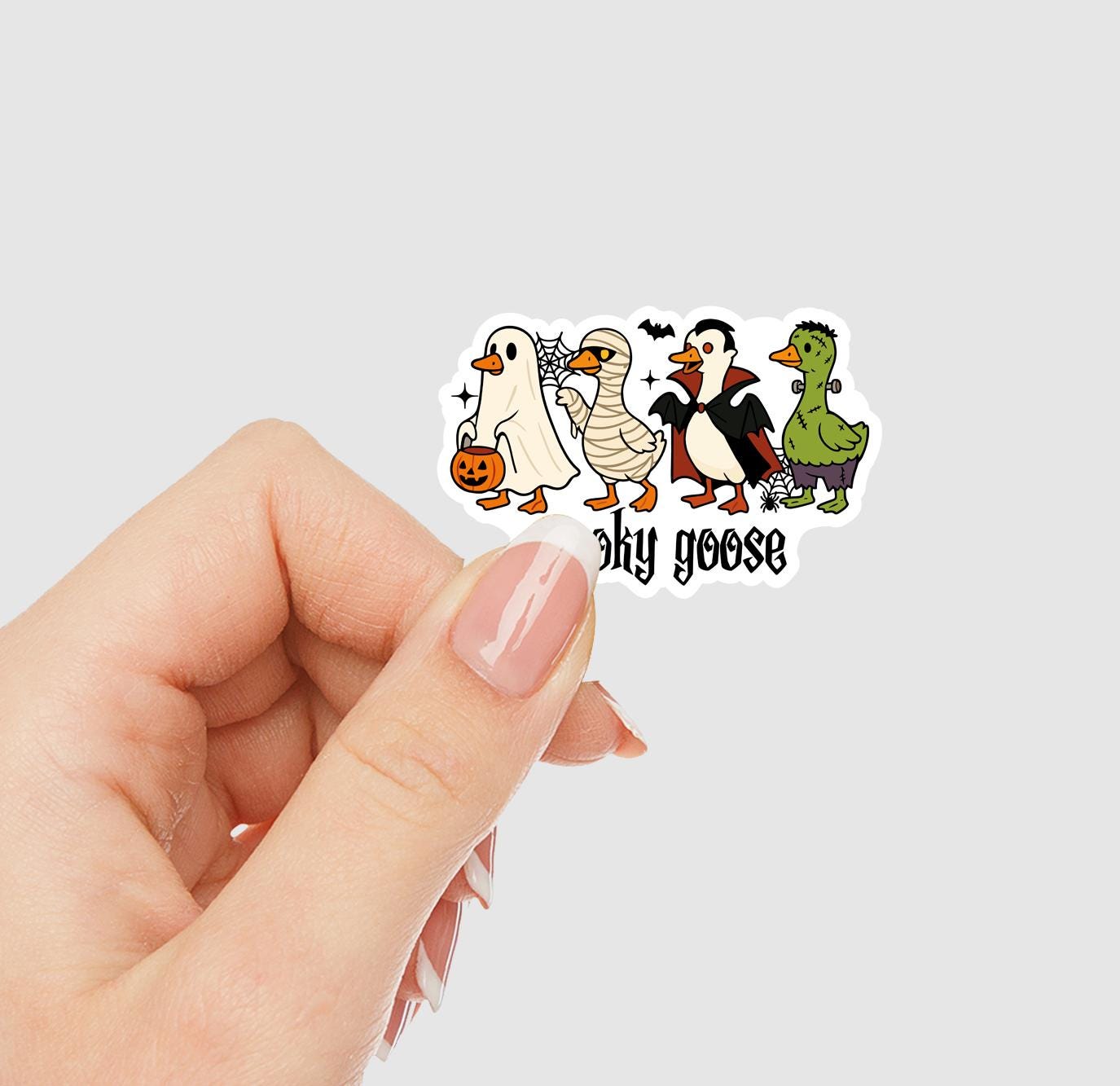 Spooky Goose Halloween Vinyl Sticker